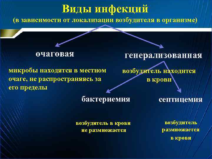 Виды инфекции схема