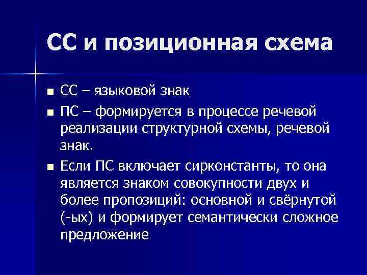 Позиционная схема предложения