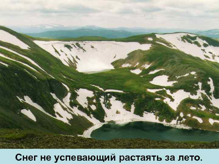 Снег не успевающий растаять за лето. 