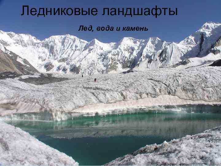Ледниковые ландшафты Лед, вода и камень 
