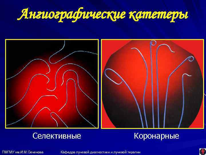 Ангиографические катетеры Селективные ПМГМУ им. И. М. Сеченова Коронарные Кафедра лучевой диагностики и лучевой