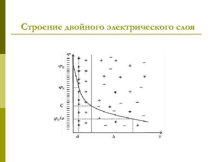 Строение двойного электрического слоя 