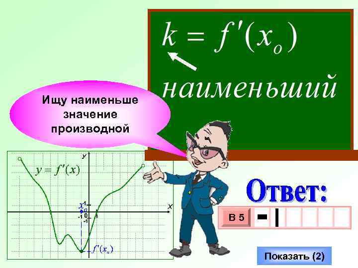 Ищу наименьше значение производной В 5 - 3 10 х х Показать (2) 