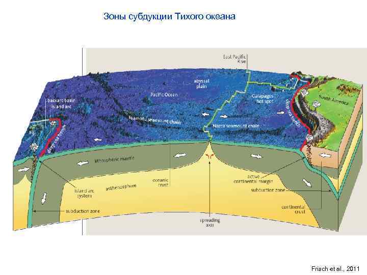 Зоны субдукции Тихого океана Frisch et al. , 2011 