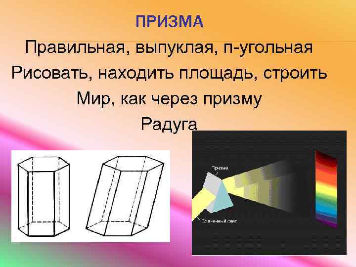 Призма вода. П угольная Призма. Правильная п угольная Призма. Если Призма правильная то. Призмы применяются для.