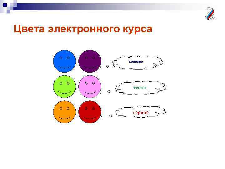 Цвета электронного курса холодно тепло горячо 