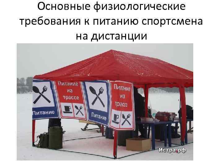 Основные физиологические требования к питанию спортсмена на дистанции 