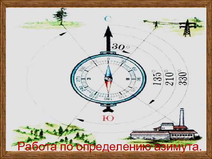 Работа по определению азимута. 