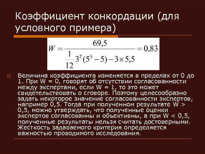 Коэффициент конкордации при проведении экспертизы рисков инновационного проекта показывает