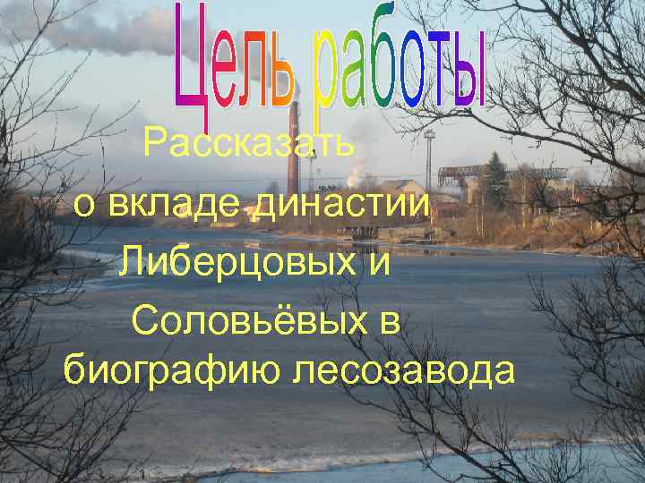 Рассказать о вкладе династии Либерцовых и Соловьёвых в биографию лесозавода 