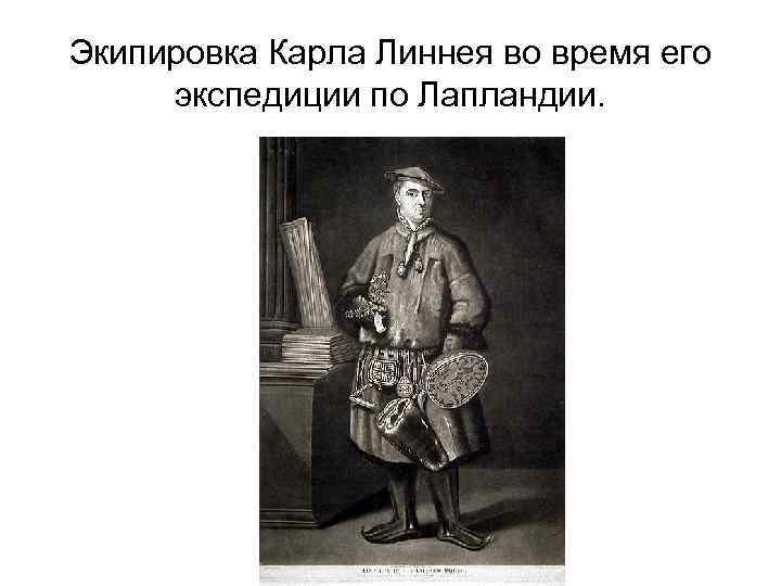 Экипировка Карла Линнея во время его экспедиции по Лапландии. 