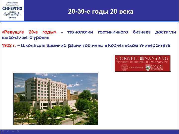 20 -30 -е годы 20 века «Ревущие 20 -е годы» высочайшего уровня - технологии