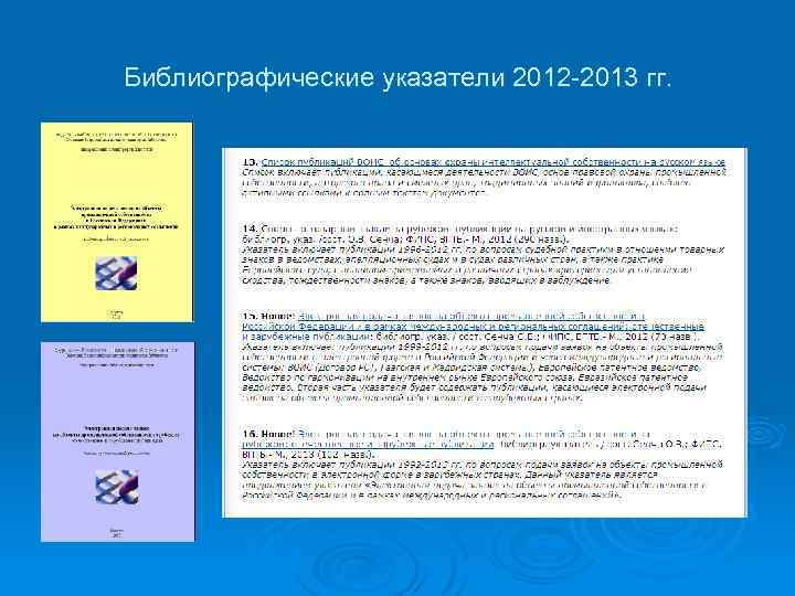 Библиографические указатели 2012 -2013 гг. 