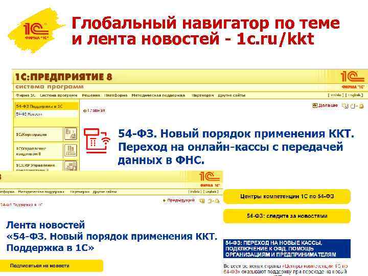 Глобальный навигатор по теме и лента новостей - 1 c. ru/kkt 