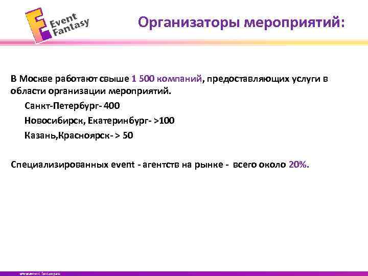 Организаторы мероприятий: В Москве работают свыше 1 500 компаний, предоставляющих услуги в области организации