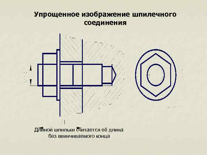 Укажите упрощенное изображение шпилечного соединения