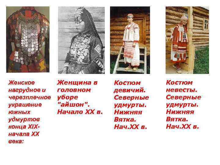 Женское нагрудное и черезплечное украшение южных удмуртов конца XIX- начала XX века: Женщина в