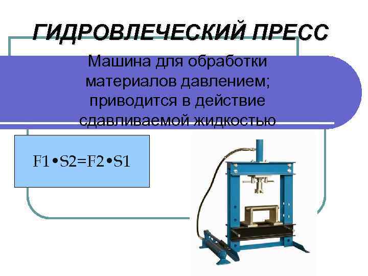 Гидравлические машины физика