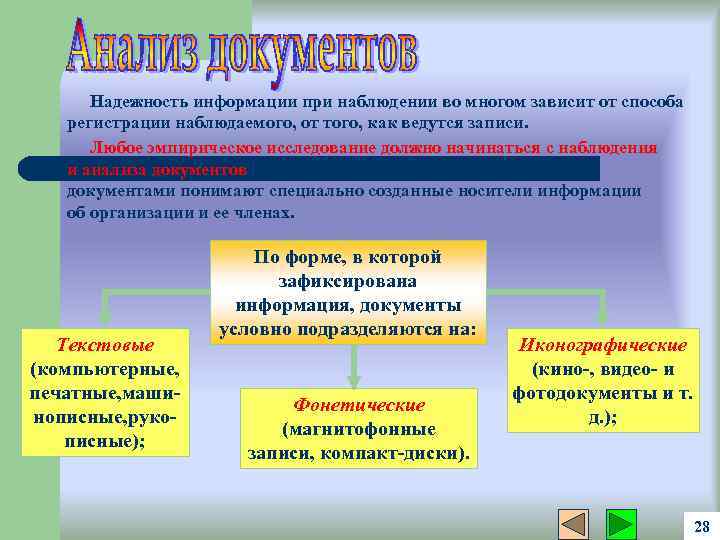 Надежность информации при наблюдении во многом зависит от способа регистрации наблюдаемого, от того, как