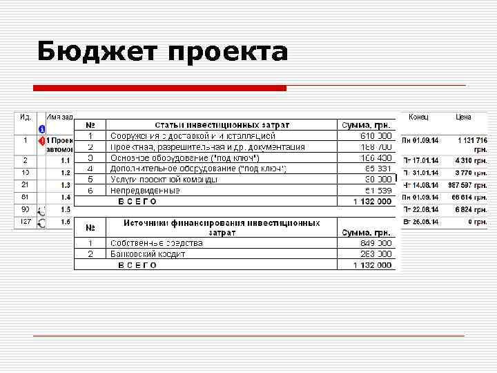 Бюджет проекта 