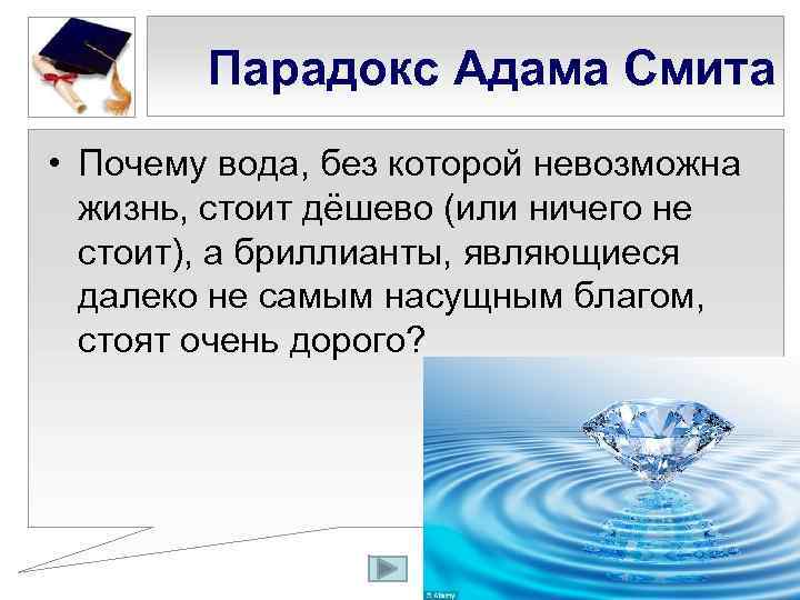 Парадокс Адама Смита • Почему вода, без которой невозможна жизнь, стоит дёшево (или ничего