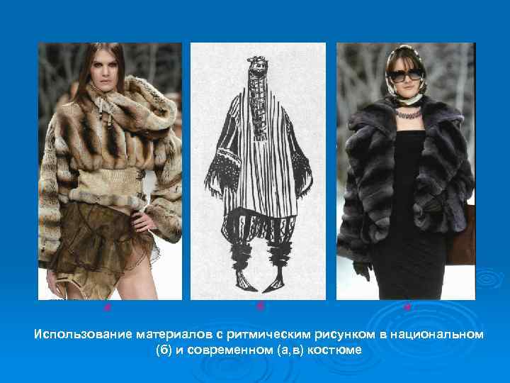 а б в Использование материалов с ритмическим рисунком в национальном (б) и современном (а,