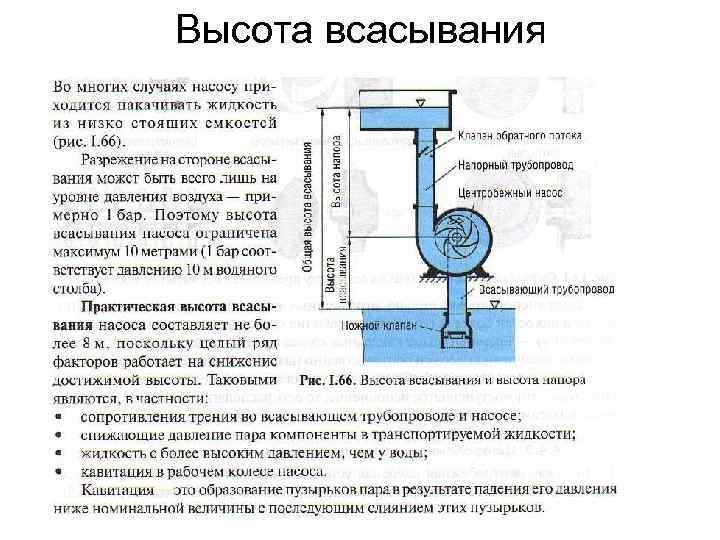 Высота насоса. Вакуумметрическая высота всасывания центробежного насоса. Насос 1к8/18 допустимая вакуумметрическая высота всасывания. Вакуумметрическая высота всасывания насоса пожарного автомобиля. Геометрическая высота всасывания центробежного насоса.