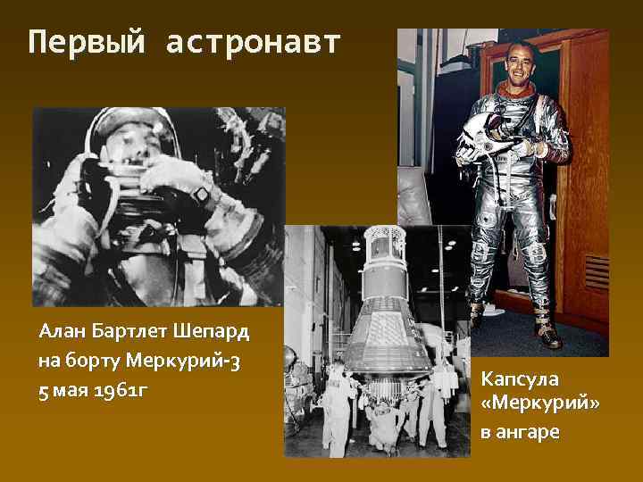 Первый астронавт Алан Бартлет Шепард на борту Меркурий-3 5 мая 1961 г Капсула «Меркурий»