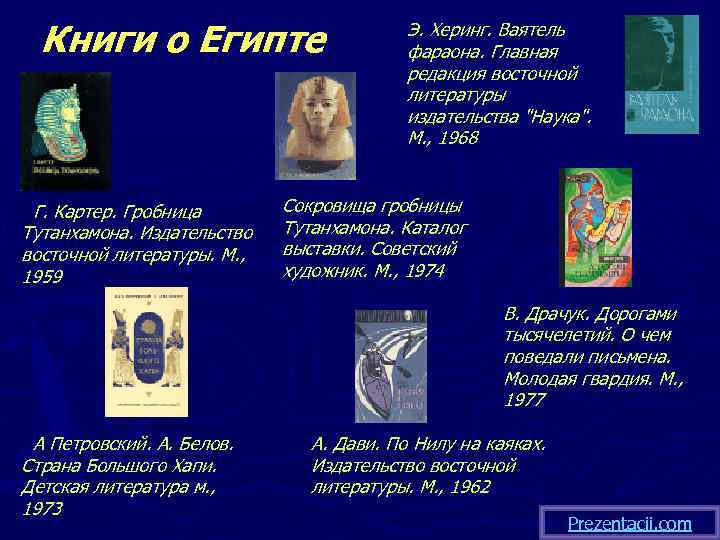 Книги о Египте Г. Картер. Гробница Тутанхамона. Издательство восточной литературы. М. , 1959 Э.