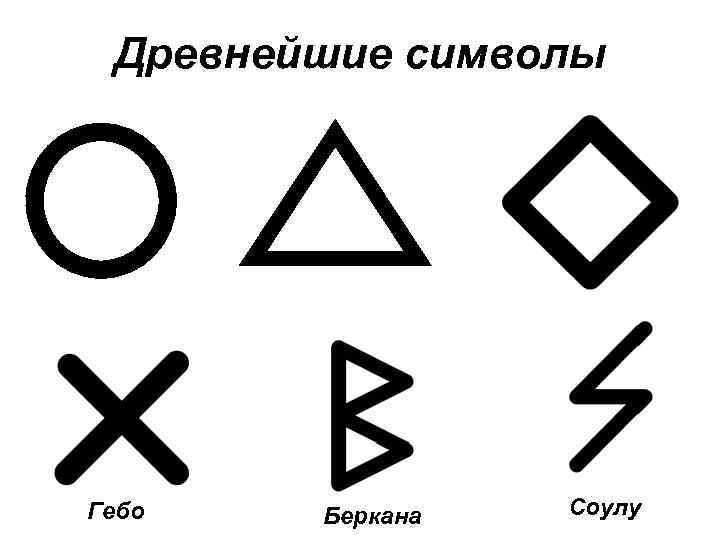 Древнейшие символы Гебо Беркана Соулу 