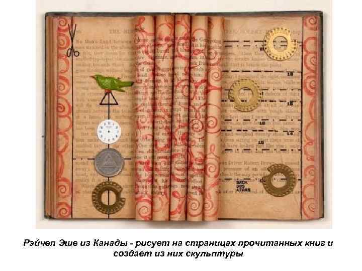 Рэйчел Эше из Канады - рисует на страницах прочитанных книг и создает из них