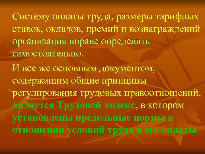 Систему оплаты труда, размеры тарифных ставок, окладов, премий и вознаграждений организация вправе определять самостоятельно.