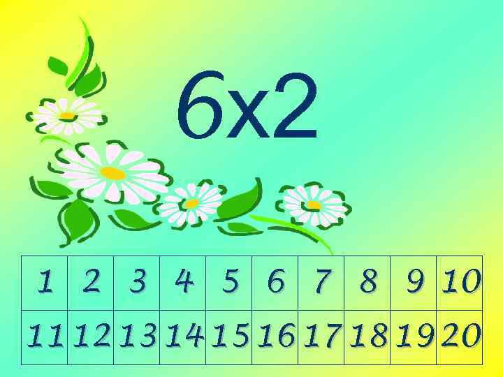 6 х2 1 2 3 4 5 6 7 8 9 10 11 12