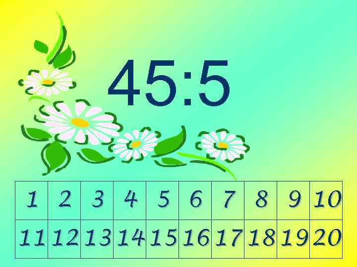 45: 5 1 2 3 4 5 6 7 8 9 10 11 12