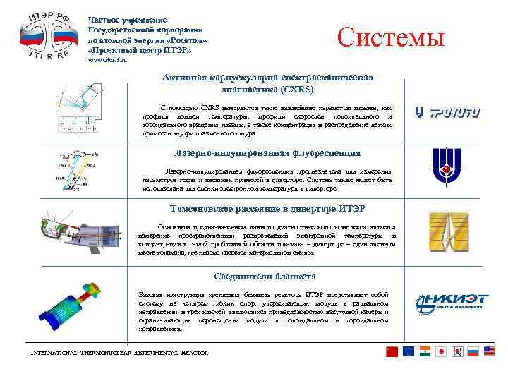 Частное учреждение Государственной корпорации по атомной энергии «Росатом» «Проектный центр ИТЭР» Системы www. iterrf.