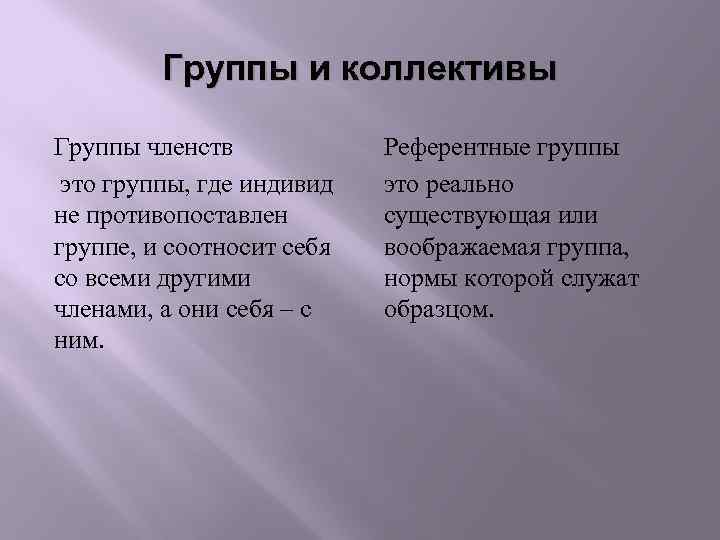 Реально существующая или воображаемая группа нормы которой служат образцом