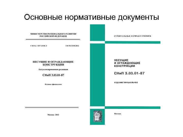 Основные нормативные документы 