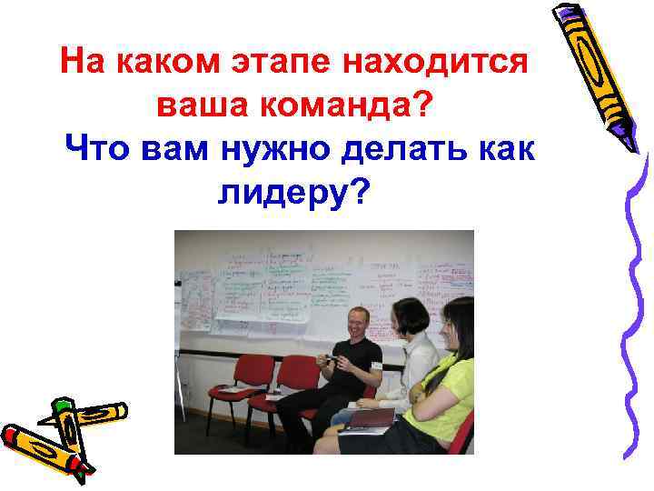На каком этапе находится ваша команда? Что вам нужно делать как лидеру? 