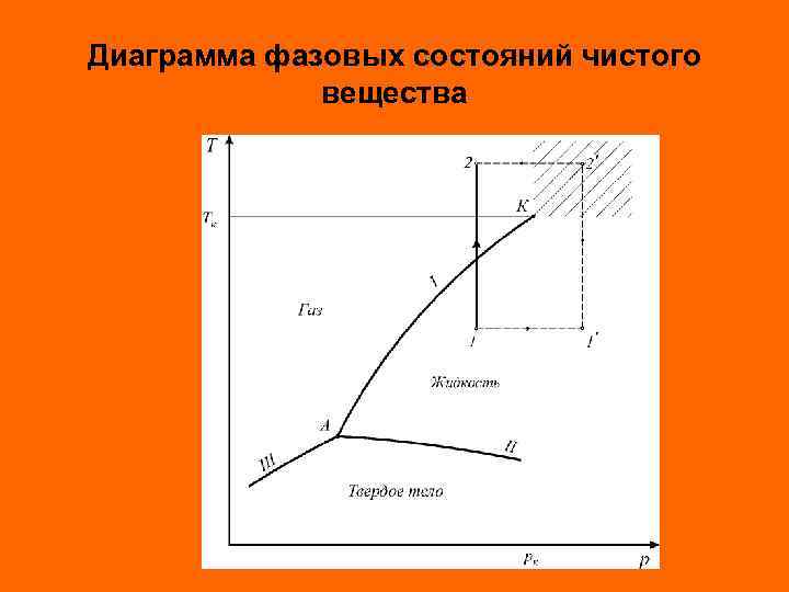 Диаграмма фазовых состояний чистого вещества 