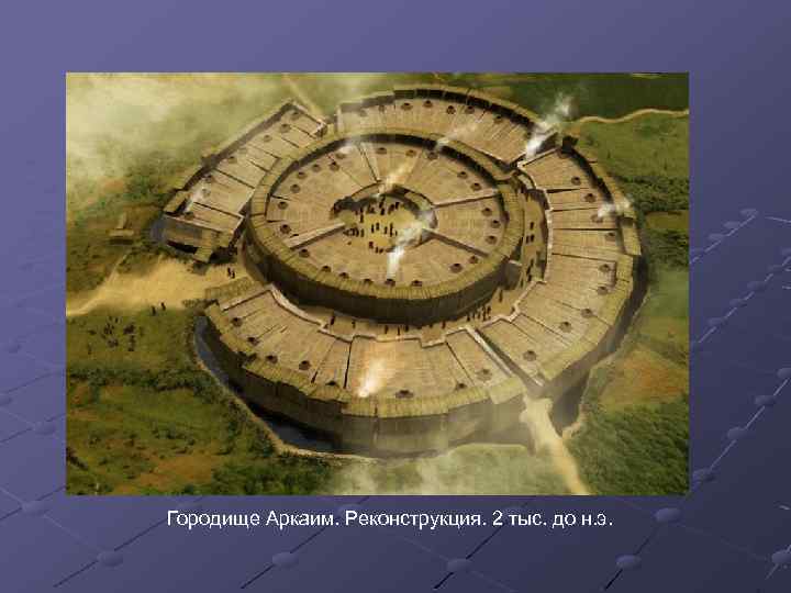 Городище Аркаим. Реконструкция. 2 тыс. до н. э. 