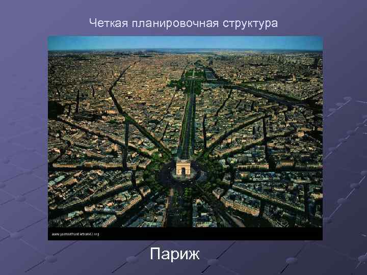Четкая планировочная структура Париж 
