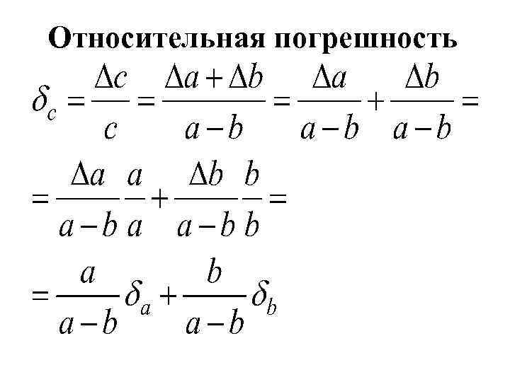Относительная погрешность 