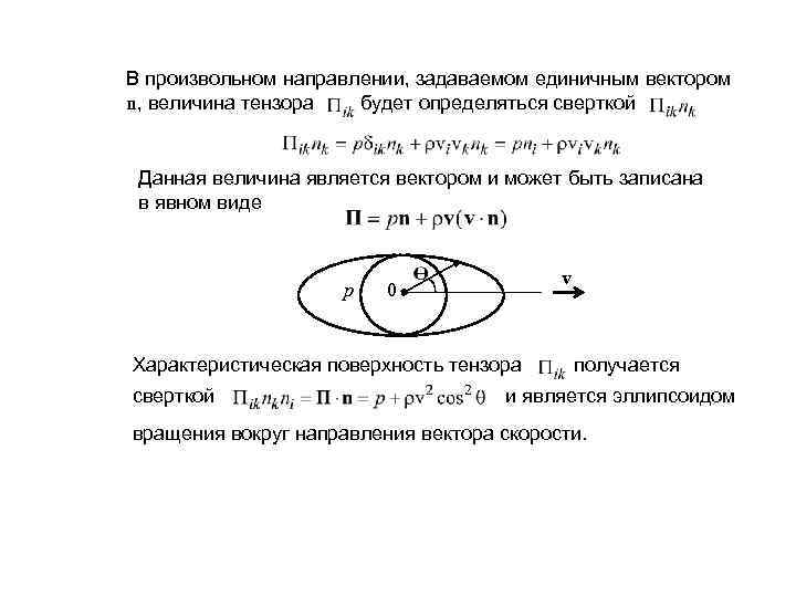 В произвольном направлении, задаваемом единичным вектором n, величина тензора будет определяться сверткой Данная величина