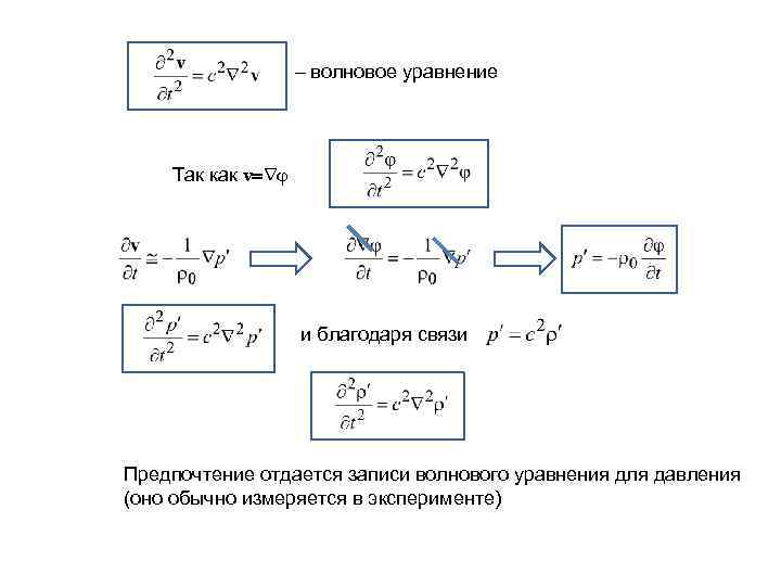      волновое уравнение   Так как v  