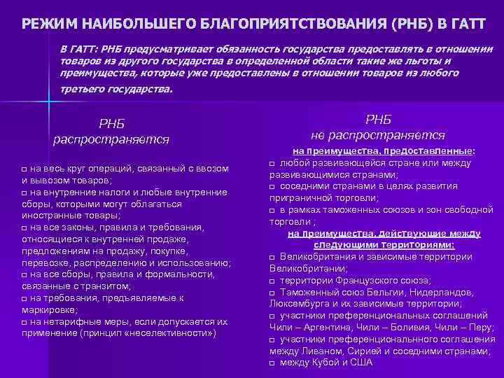 Режим наибольшего. Режим наибольшего благоприятствования. РНБ режим наибольшего благоприятствования. Режим наибольшего благоприятствования ГАТТ. Принцип режима наибольшего благоприятствования.