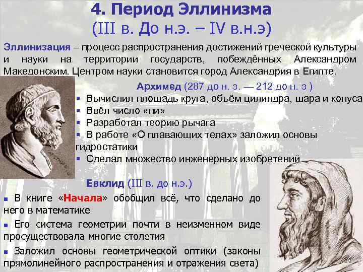 4. Период Эллинизма (III в. До н. э. – IV в. н. э) Эллинизация