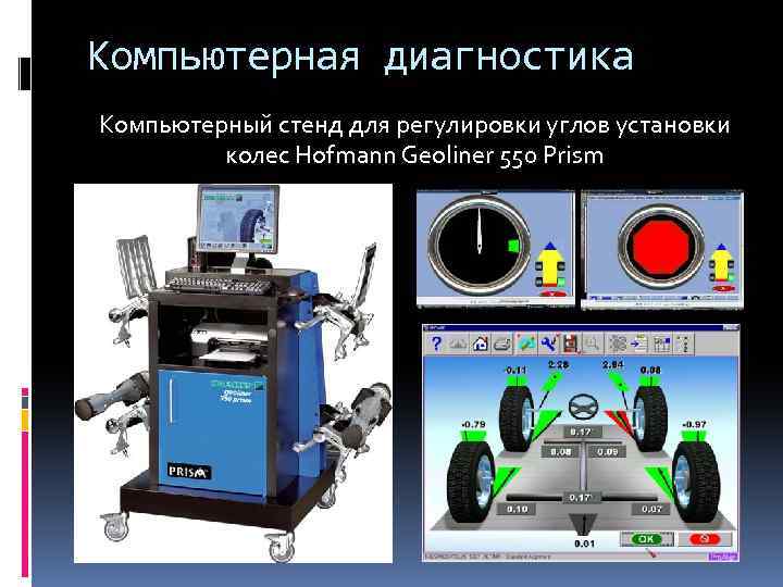 Компьютерная диагностика Компьютерный стенд для регулировки углов установки колес Hofmann Geoliner 550 Prism 