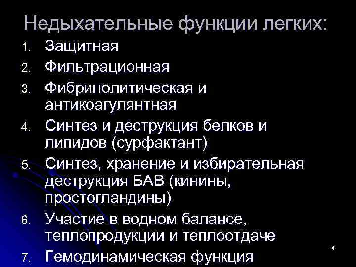 Функции легких