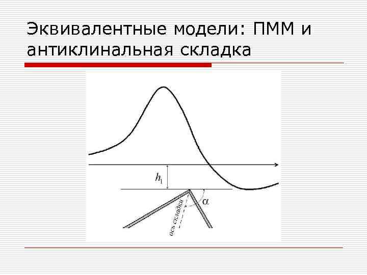 Эквивалентные модели: ПММ и антиклинальная складка 