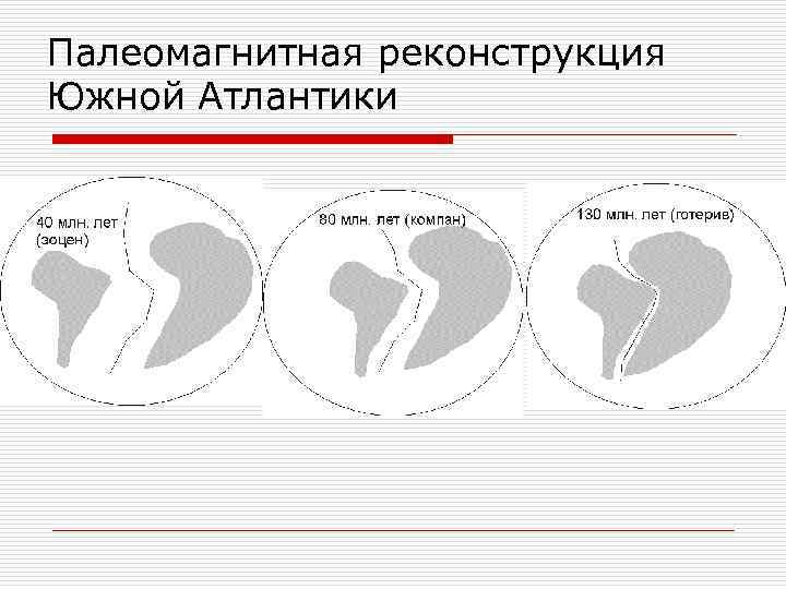 Палеомагнитная реконструкция Южной Атлантики 